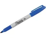 1-Box Sharpie Permanent Marker Fine Point Quick-drying Blue Ink, One Dozen 30003