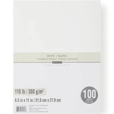 Heavyweight 8.5" x 11" Cardstock Paper by Recollections 100 Sheets in White | Michaels