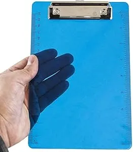 JAM Paper Small Plastic Memo Clipboard Mini 6 x 9 Blue Clip Board 331CPMBU