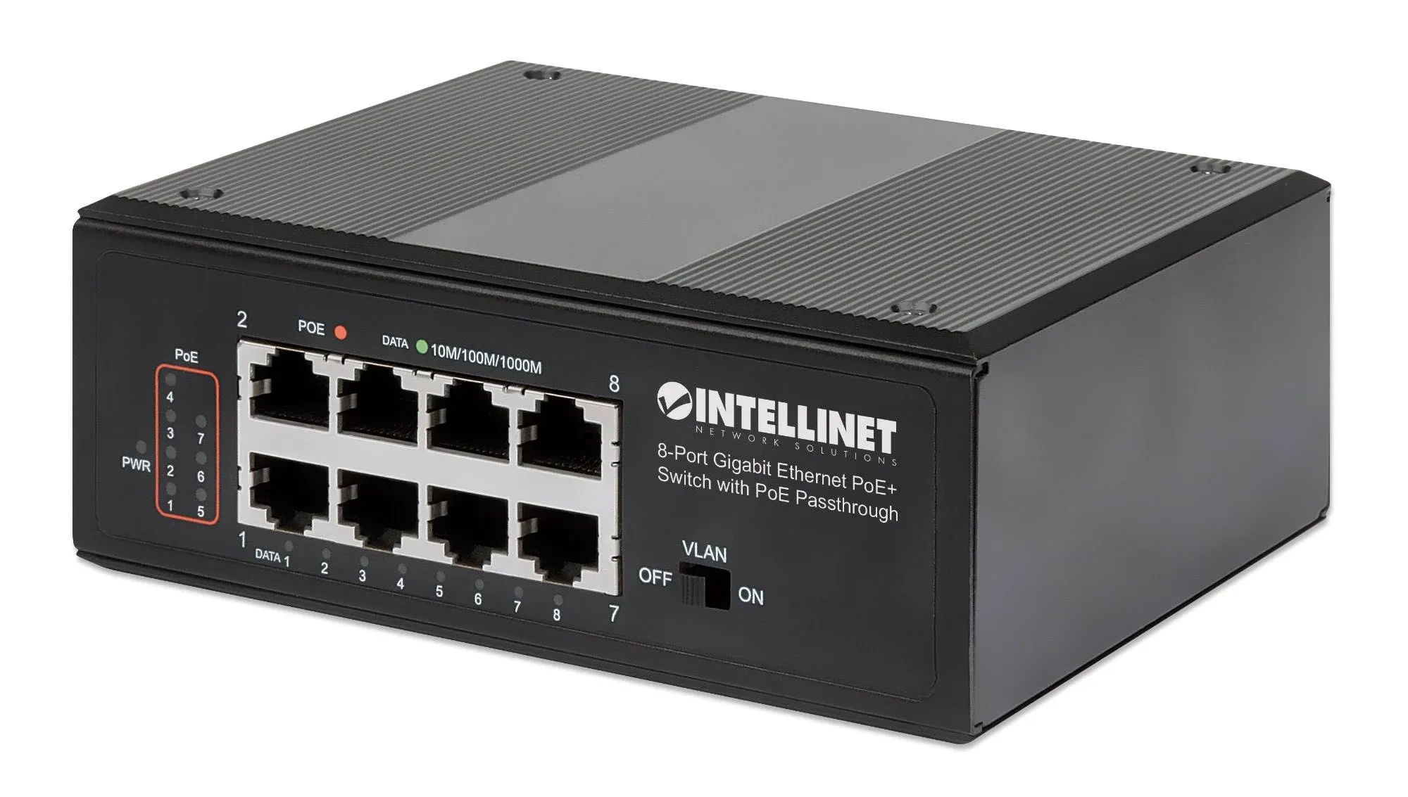 Intellinet PoE-Powered 8-Port Gigabit Ethernet PoE+ Industrial 561624