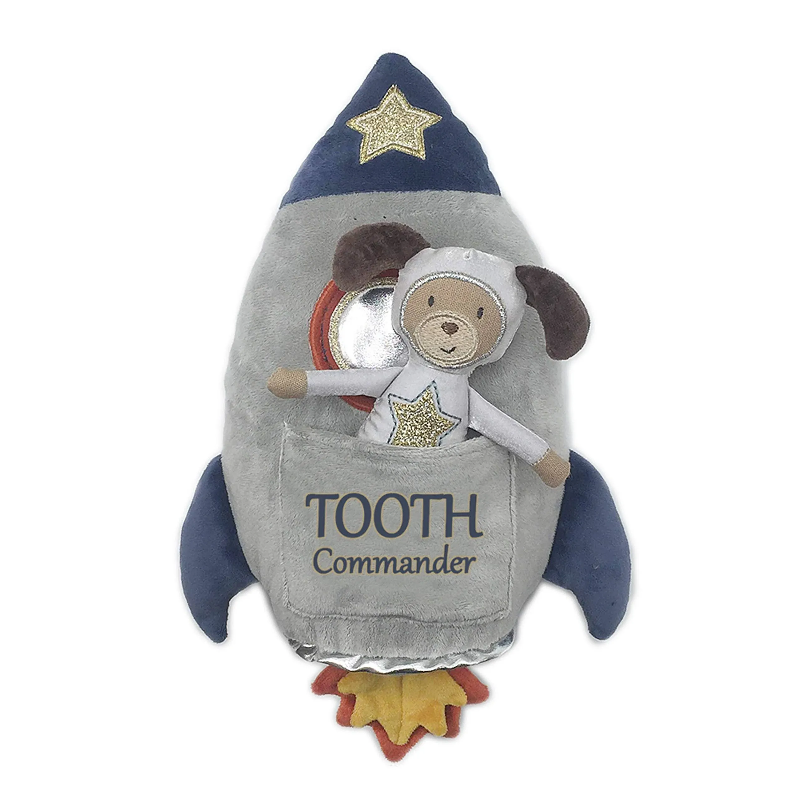 MON AMI Spaceship Tooth Commander Doll & Pillow in Grey