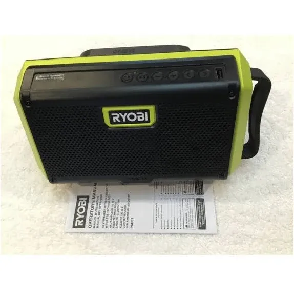 Ryobi One+ 18V Speaker with Bluetooth Wireless Technology