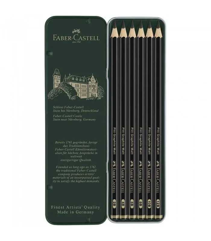 Faber-Castell Pitt Graphite Matte Pencil 11 Piece Tin Set