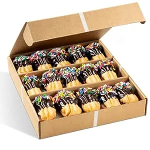 Italian Cookies Gift Basket | Chocolate Covered Cookies | 15 Cookies Individually Wrapped | Fresh Bakery Cookies | Birthday Food Gifts | Gourmet Cookies Gift | Kosher & Nut Free | Stern’s Bakery