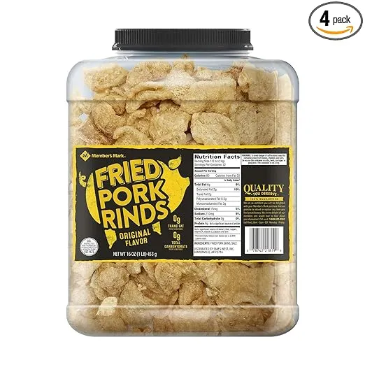 Member's Mark Original Fried Pork Rinds 16 oz. (pack of 4) A1