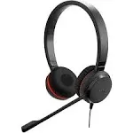 Jabra Evolve 30 II Stereo Headset - Black (14401-21) Wired Headset for PC, Zoom