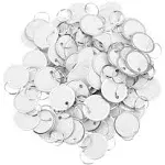 100 Pieces White Key Tags Metal Key Tags Round Paper Key Tags with Split Rings(40mm, White)