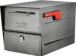 Oasis Eclipse Locking Parcel Mailbox in Pewter