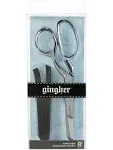 Gingher Dressmaker's Fabric Scissors, 8" Stainless Steel Shears, Sharp Knife Edge Steel Sewing Scissors with Protective Sheath, Sewing Scissors for Fabric Cutting and Tailoring, Holds Fabric Flat