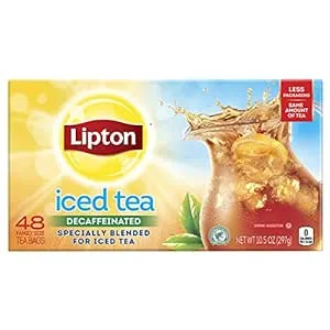 Lipton Decaf Black Iced Tea Bags, 48 Total Tea Bags