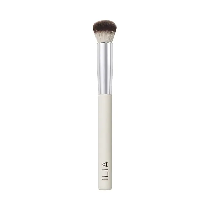 ILIA - Complexion Brush | Non-Toxic, Vegan, Cruelty-Free, Multi-Use Brush With White Wood Handle + Soft, Synthetic Bristles