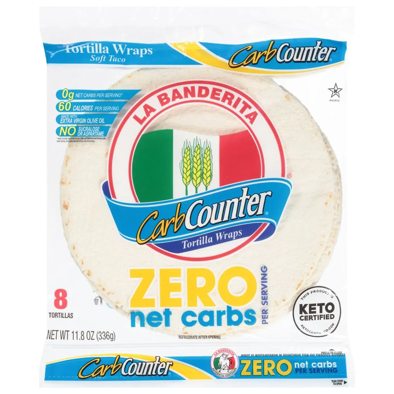 La Banderita Carb Counter 8’ Zero Net Carbs Flour Tortillas