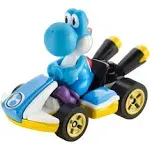 Hot Wheels Mario Kart Light Blue Yoshi Standard Kart 2020 New