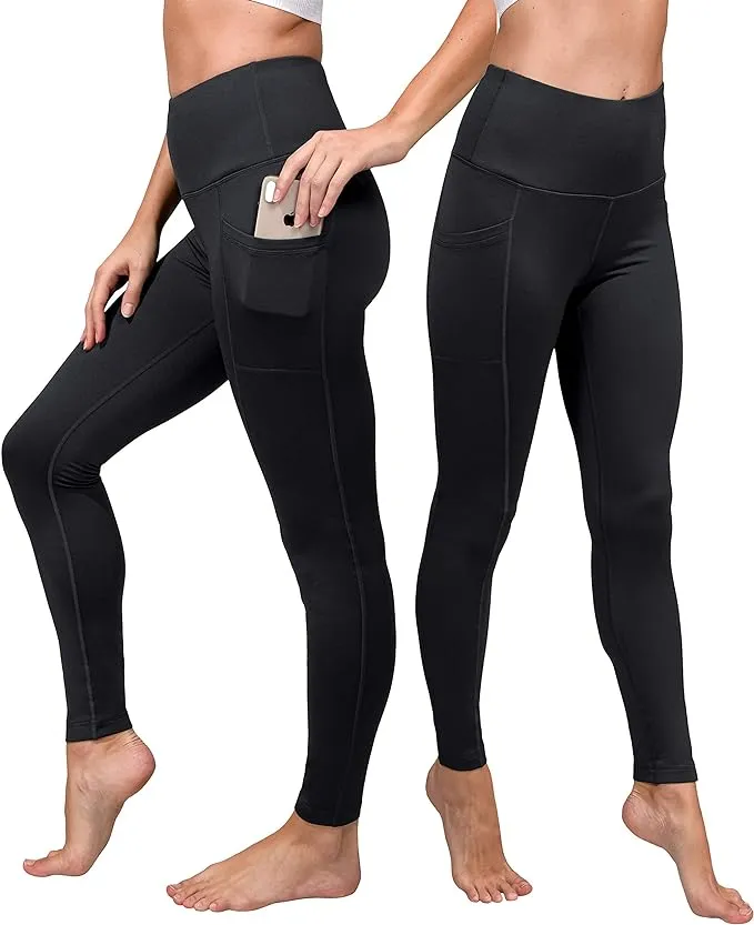 90 Degree By Reflex High Waist Fleece Lined Leggings with Side Pocket - Yoga Pants