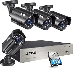 ZOSI 8CH Security Camera System HD-TVI Full 1080p Video DVR Recorder with 4X HD