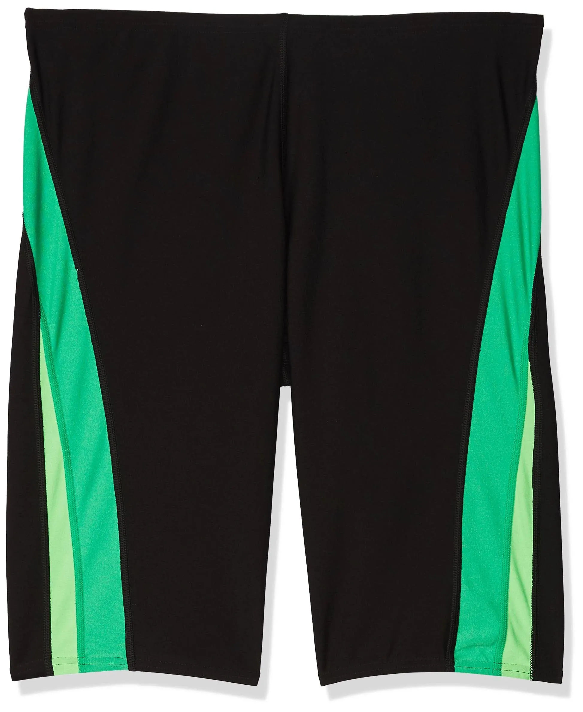 Speedo Launch Splice Jammer Endurance Swim Suit Men&#039;s 26 Black Green 8051408