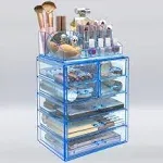 Sorbus Makeup Storage Case Set Blue