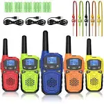 Walkie Talkies for Adults- WokTok Long Range Two Way Radio for Camping Hiking Hand Held Hiking Accessories Camping Gear Xmas Birthday Gift for Kids,SOS Siren,NOAA Weather Alert,2 Radios