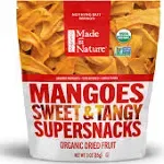 Made in Nature Organic Dried Fruit, Mangoes, 3oz Bags – (Pack of 6)