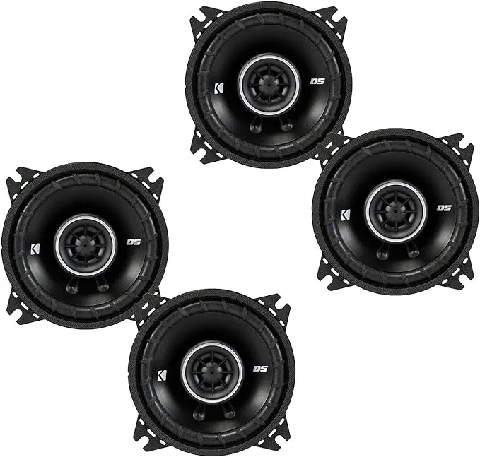 KICKER DSC40 4-Inch (100mm) Coaxial Speakers, 4-Ohm Bundle