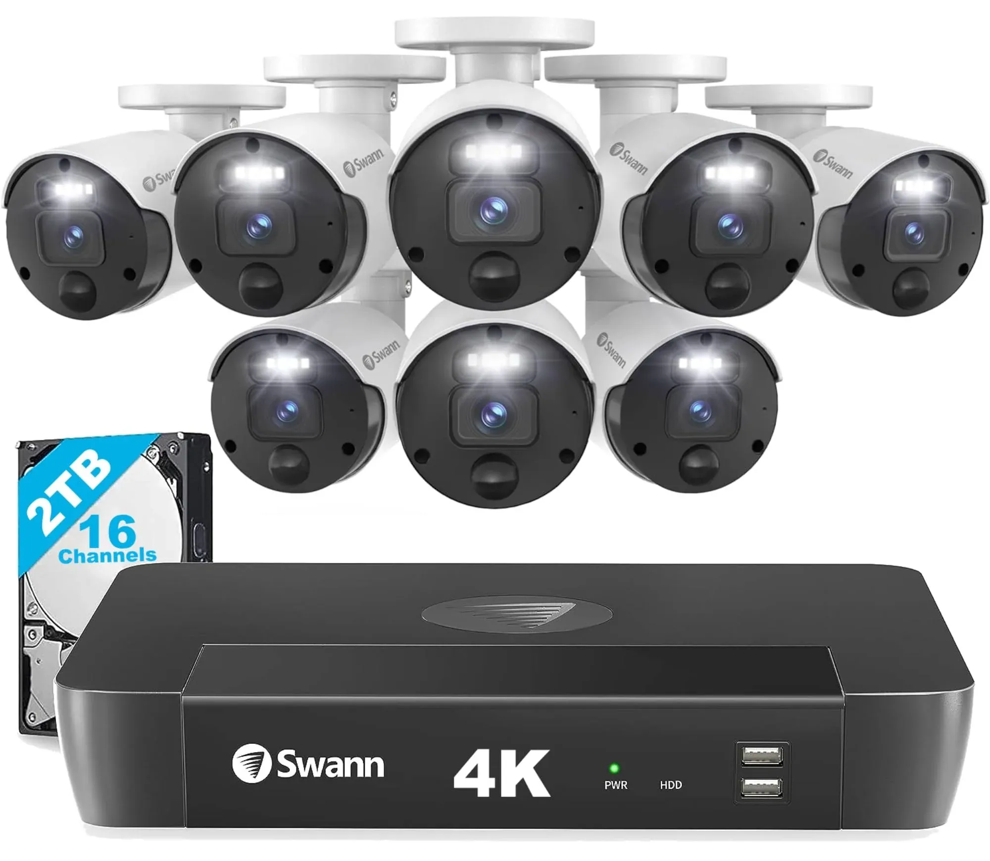 Master-Series 4K HD 8 Camera 16 Channel NVR Security System