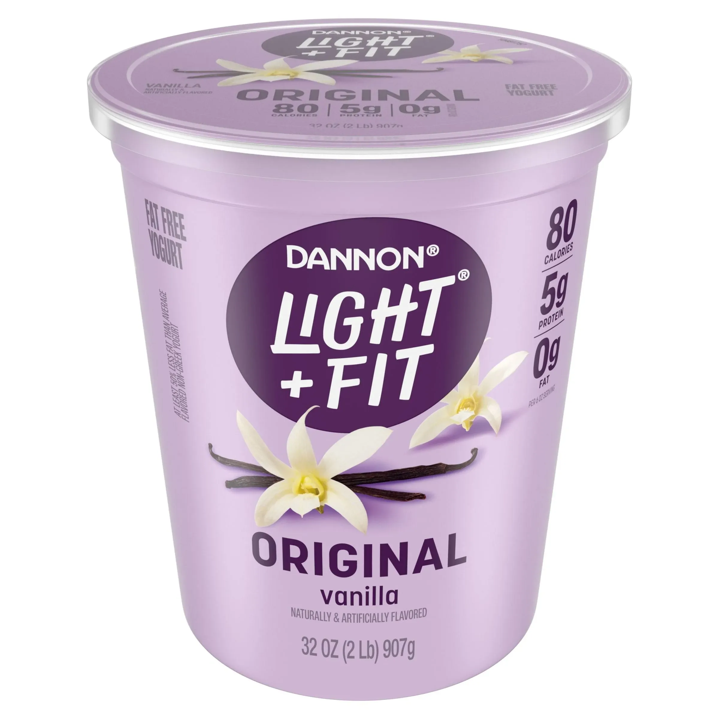 Light + Fit Yogurt, Non Fat, Vibrant Vanilla - 32 oz