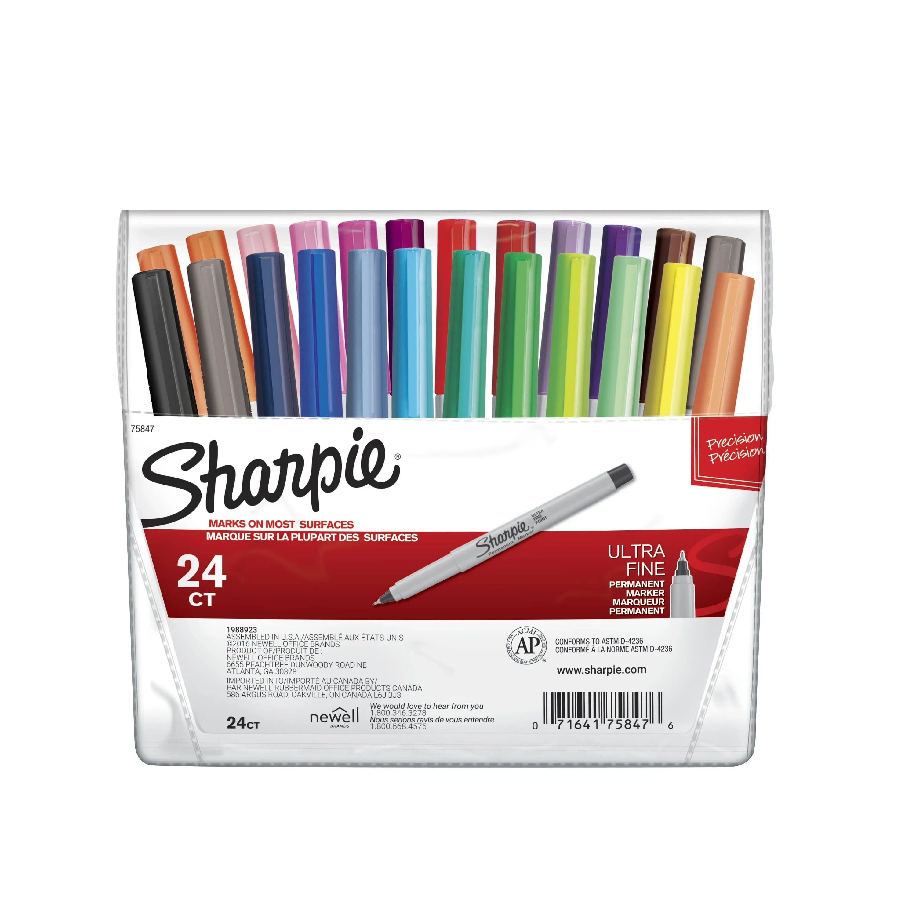 Sharpie Permanent Markers Ultra Fine Point Assorted 24/Set