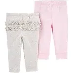 Carter's 2-Pack Cotton Pants (Grey/Pink)