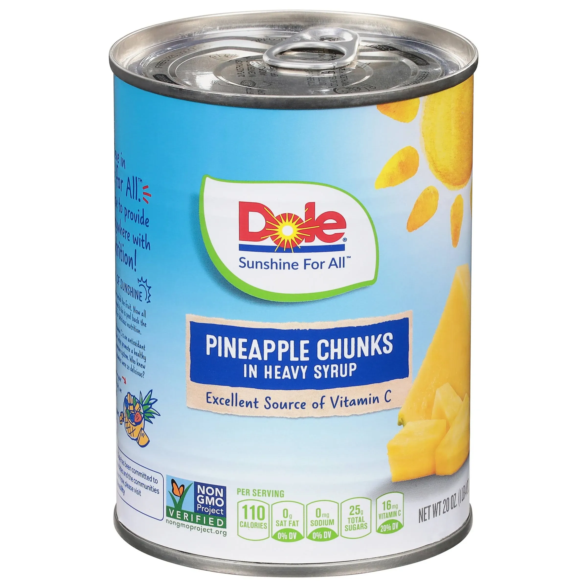 Dole 01462 Pineapple Chunks in Syrup 20 oz, PK12