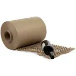 Scotch Cushion Lock Protective Wrap, 12 in x 175 ft, 1 Roll, 100% Recycled Paper, Honeycomb Packing Paper, Alternative for Bubble Cushion Wrap, Brown