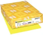 Astrobrights Color Paper Lemon 8 1/2" x 11" 24 lb. Lift-Off 500 Sheets