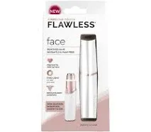 Toque Final Depiladora Facial Flawless para Mujer, Afeitadora Facial Eléctrica Color Blanco/oro Rosa con Luz LED