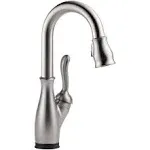 Delta 9678T-SP-DST SpotShield Stainless Leland Single Handle Pull-Down Bar / Prep Faucet with Touch2O Technology