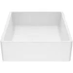 VIGO Vessel Bathroom Sink 14.5&#034; x 14.5 x 5&#034; Fade-Resistant Composite Matte White