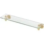 Gatco Latitude II Glass Shelf Brushed Brass