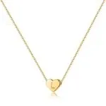 Turandoss Letter Initial L Necklace for Women - 14K Gold Filled Heart Initial Necklaces for Women, Tiny Initial Necklace for Girls Gifts, Heart