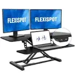 FLEXISPOT Electric Standing Desk Converter 42" Height Adjustable Desk 55 lbs Weight Capacity Motorized Stand Up Desk Riser with Quick Release