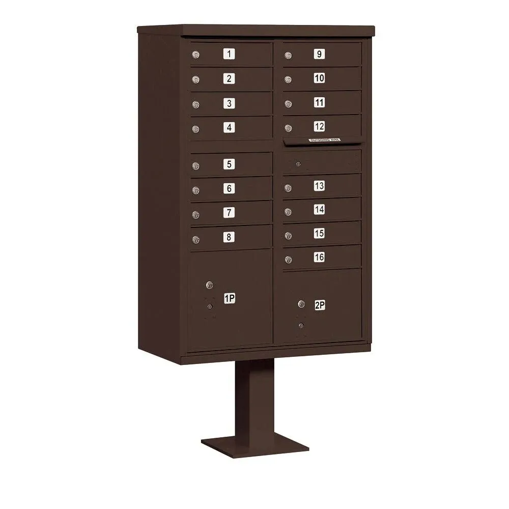 Salsbury Industries 3316brz Cluster Box Unit,16 Doors,Bronze