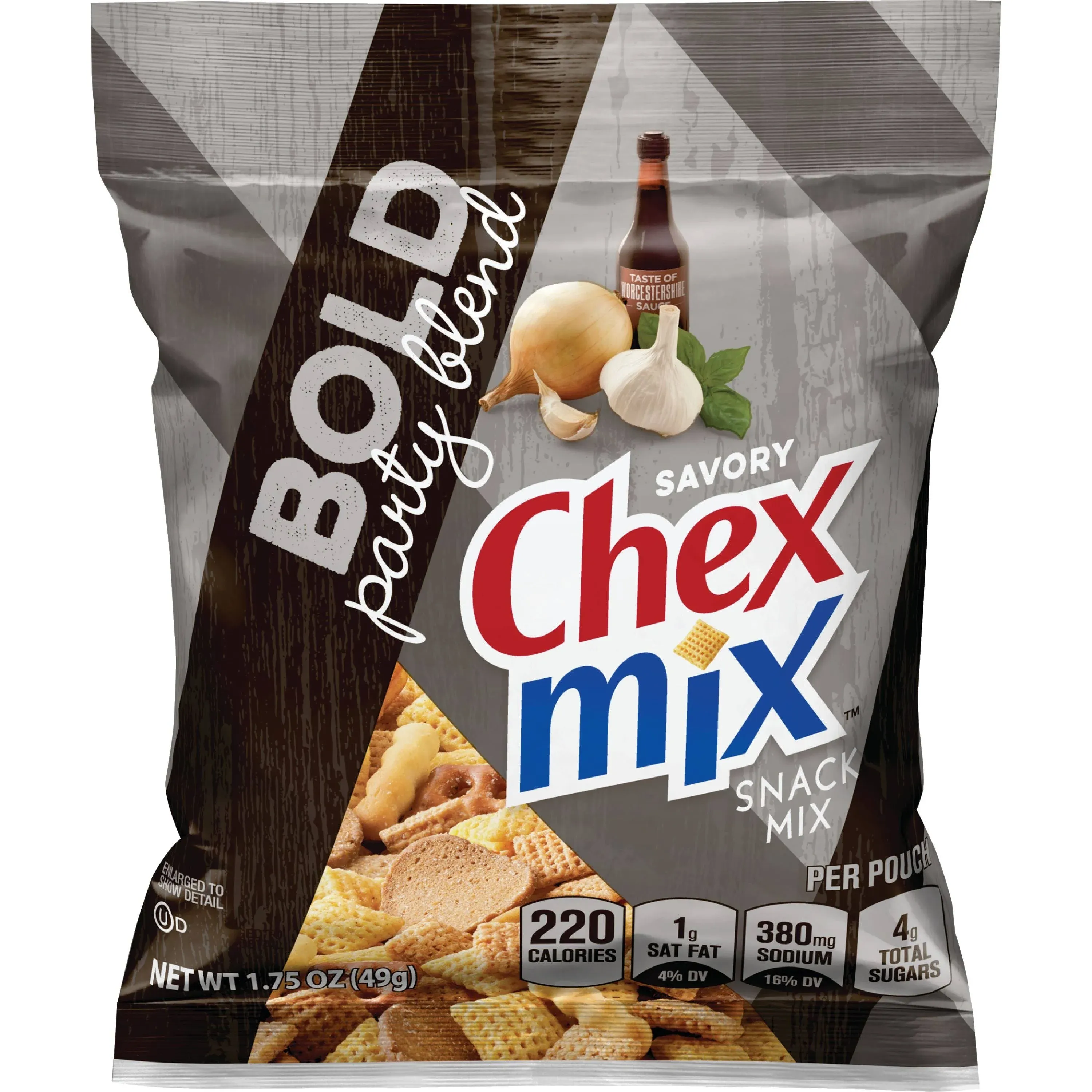 Chex Cereal Bold Party Blend Snack Mix, 1.75 Ounce, 60 Per Case