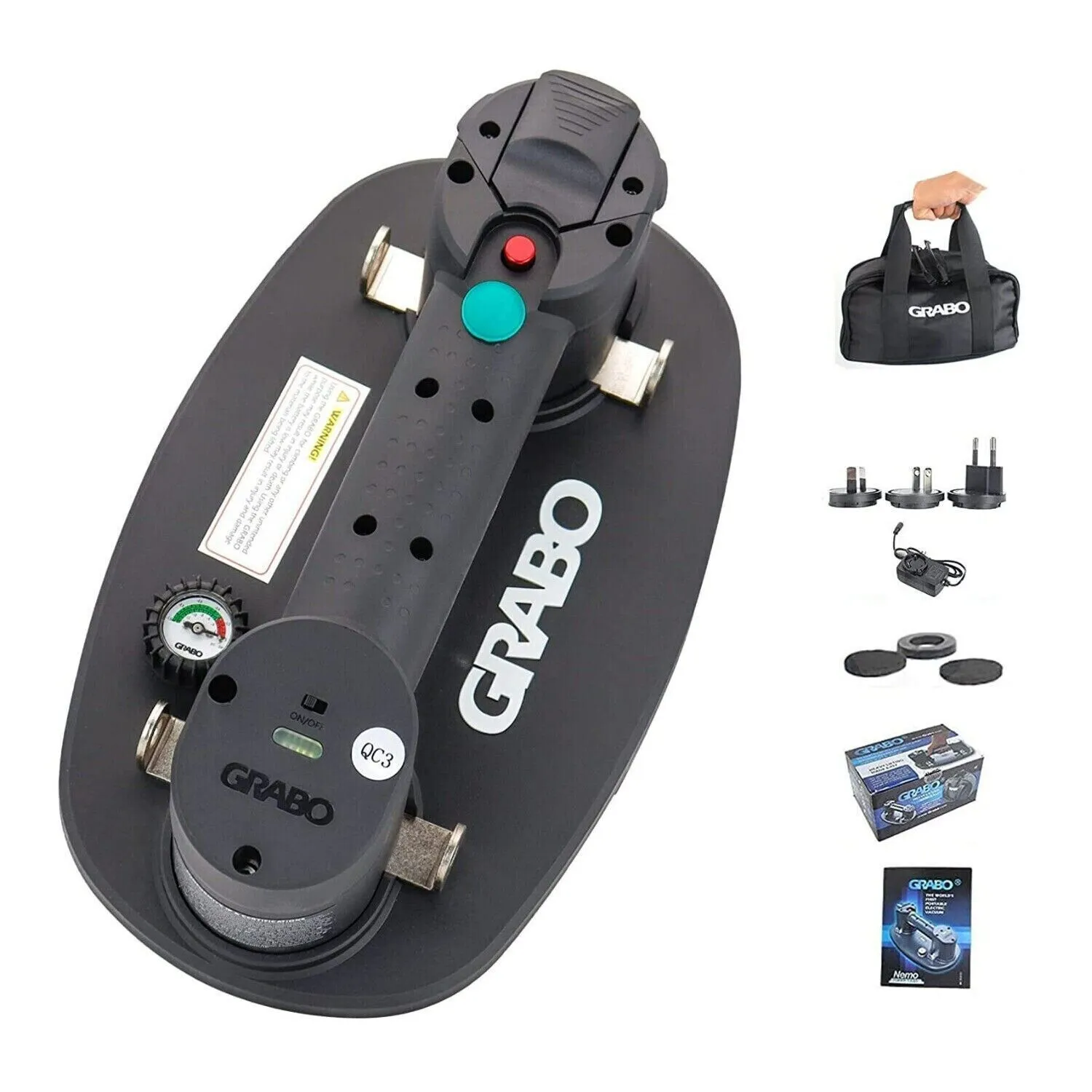 Grabo Nemo Grabo Electric Vacuum Suction Cup Lifter with Battery and Seal