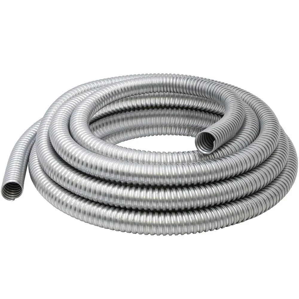 Maxxima 1 in. x 25 ft. Galvanized Steel Flexible Conduit, Greenfield Electrical 25 Foot Roll