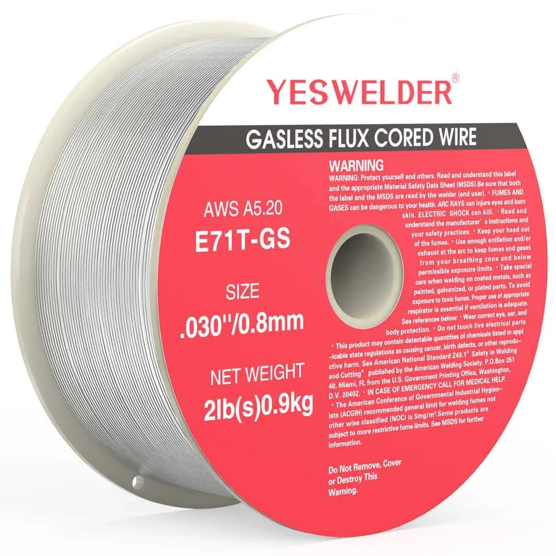 E71T-GS/2LB-0.8 2lb Spool .030" Gasless Flux Core MIG Welding Wire