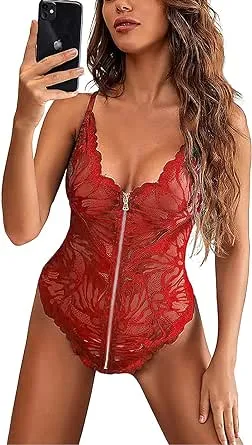 popiv Teddy Babydoll Lingerie Sexy Woman Set Lace Body Suits for Women Lingeries Shapewear Bodysuit