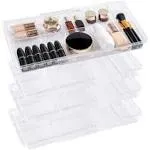 Expandable COMPUTER DESK Drawer Makeup Organizer Adjustable Clear Storage Tray