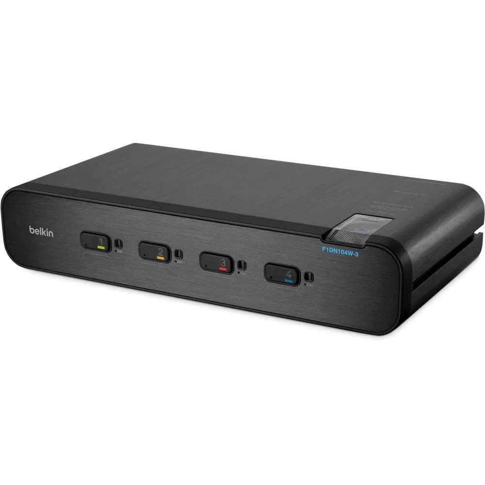 Belkin F1DN104W-3 KVM Switch Box - Black