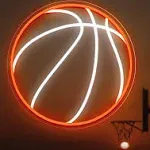 Basketball Neon Sign, 12.6×12.6 Inch Basketball Led Neon Light, Dimmable LED Neon Signs for Wall Decor, Powered by USB Neon Sign, Wall Decor Aesthetic, Sports Neon Signs for Room Bedroom Shop Decor,