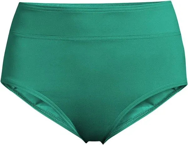 Lands' End Women's Tummy Control High Waisted Bikini Swim Bottoms