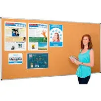 Global Industrial Cork Bulletin Board With Aluminum Frame CA211170