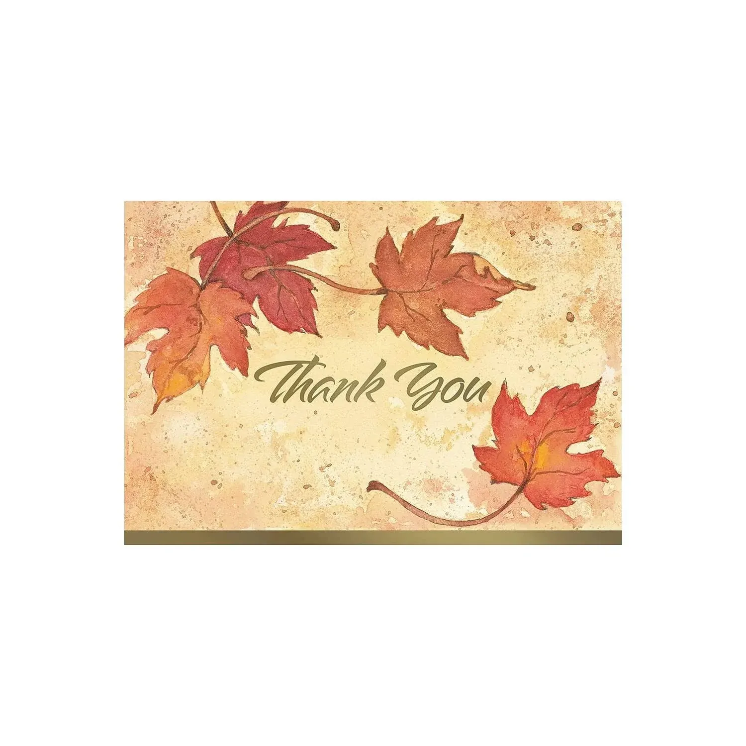 Great Papers! Folded Thank You Note Card, Fall Leaves, 4.875" x 3.375", 50/Pack (2017002)