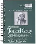 Strathmore Toned Sketch Spiral Paper Pad 5.5"x8.5" Gray 50 Sheets